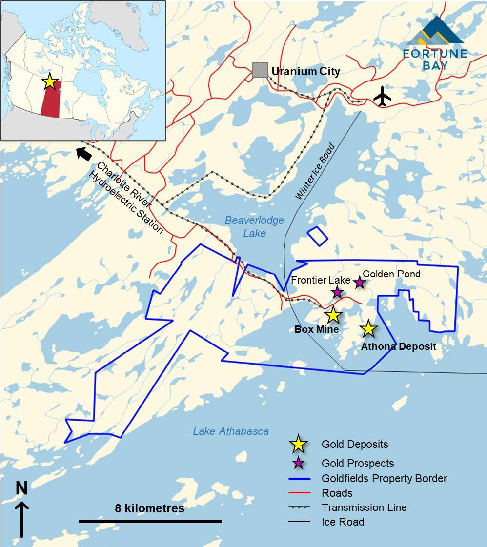 Figure 1: Goldfields Project infrastructure and location map.