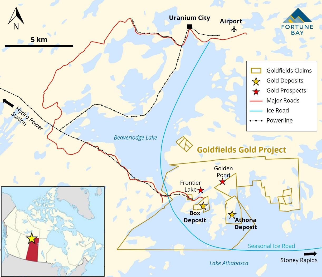Goldfields Location Map